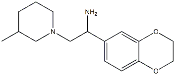 1-(2,3-dihydro-1,4-benzodioxin-6-yl)-2-(3-methylpiperidin-1-yl)ethanamine Struktur