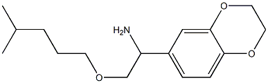 1-(2,3-dihydro-1,4-benzodioxin-6-yl)-2-[(4-methylpentyl)oxy]ethan-1-amine Struktur