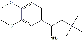 1-(2,3-dihydro-1,4-benzodioxin-6-yl)-3,3-dimethylbutan-1-amine Struktur