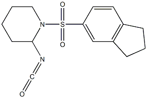 1-(2,3-dihydro-1H-indene-5-sulfonyl)-2-isocyanatopiperidine Struktur