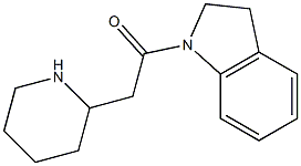 1-(2,3-dihydro-1H-indol-1-yl)-2-(piperidin-2-yl)ethan-1-one Struktur