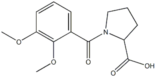 1-(2,3-dimethoxybenzoyl)pyrrolidine-2-carboxylic acid Struktur