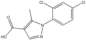 1-(2,4-dichlorophenyl)-5-methyl-1H-pyrazole-4-carboxylic acid Struktur