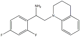 1-(2,4-difluorophenyl)-2-(1,2,3,4-tetrahydroquinolin-1-yl)ethan-1-amine Struktur