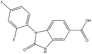 1-(2,4-difluorophenyl)-2-oxo-2,3-dihydro-1H-1,3-benzodiazole-5-carboxylic acid Struktur