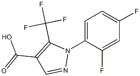 1-(2,4-difluorophenyl)-5-(trifluoromethyl)-1H-pyrazole-4-carboxylic acid Struktur