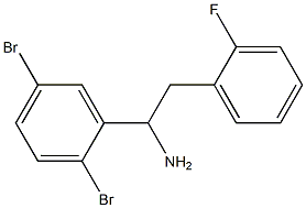 1-(2,5-dibromophenyl)-2-(2-fluorophenyl)ethan-1-amine Struktur