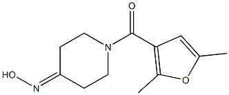 1-(2,5-dimethyl-3-furoyl)piperidin-4-one oxime Struktur