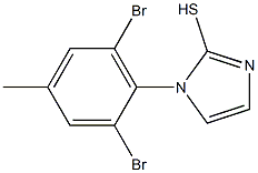 1-(2,6-dibromo-4-methylphenyl)-1H-imidazole-2-thiol Struktur