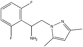 1-(2,6-difluorophenyl)-2-(3,5-dimethyl-1H-pyrazol-1-yl)ethanamine Struktur