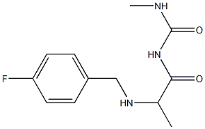 1-(2-{[(4-fluorophenyl)methyl]amino}propanoyl)-3-methylurea Struktur