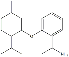 1-(2-{[5-methyl-2-(propan-2-yl)cyclohexyl]oxy}phenyl)ethan-1-amine Struktur