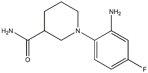 1-(2-amino-4-fluorophenyl)piperidine-3-carboxamide Struktur