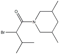 1-(2-bromo-3-methylbutanoyl)-3,5-dimethylpiperidine Struktur