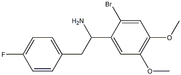 1-(2-bromo-4,5-dimethoxyphenyl)-2-(4-fluorophenyl)ethan-1-amine Struktur