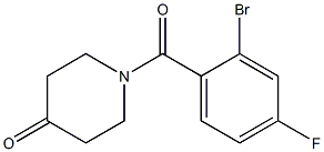 1-(2-bromo-4-fluorobenzoyl)piperidin-4-one Struktur