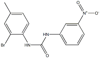 1-(2-bromo-4-methylphenyl)-3-(3-nitrophenyl)urea Struktur