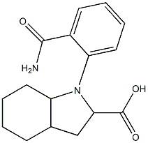 1-(2-carbamoylphenyl)-octahydro-1H-indole-2-carboxylic acid Struktur