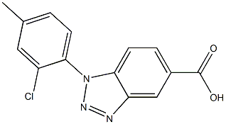 1-(2-chloro-4-methylphenyl)-1H-1,2,3-benzotriazole-5-carboxylic acid Struktur