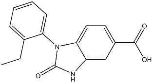 1-(2-ethylphenyl)-2-oxo-2,3-dihydro-1H-1,3-benzodiazole-5-carboxylic acid Struktur