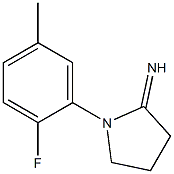 1-(2-fluoro-5-methylphenyl)pyrrolidin-2-imine Struktur