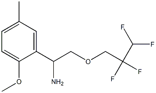 1-(2-methoxy-5-methylphenyl)-2-(2,2,3,3-tetrafluoropropoxy)ethan-1-amine Struktur