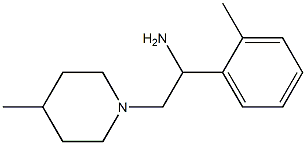 1-(2-methylphenyl)-2-(4-methylpiperidin-1-yl)ethanamine Struktur