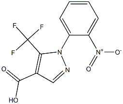 1-(2-nitrophenyl)-5-(trifluoromethyl)-1H-pyrazole-4-carboxylic acid Struktur