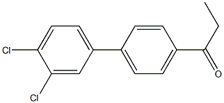 1-(3',4'-dichloro-1,1'-biphenyl-4-yl)propan-1-one Struktur