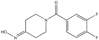 1-(3,4-difluorobenzoyl)piperidin-4-one oxime Struktur