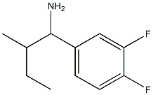 1-(3,4-difluorophenyl)-2-methylbutan-1-amine Struktur