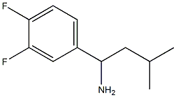 1-(3,4-difluorophenyl)-3-methylbutan-1-amine Struktur