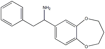 1-(3,4-dihydro-2H-1,5-benzodioxepin-7-yl)-2-phenylethan-1-amine Struktur