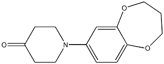 1-(3,4-dihydro-2H-1,5-benzodioxepin-7-yl)piperidin-4-one Struktur