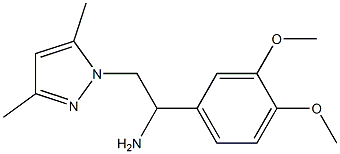 1-(3,4-dimethoxyphenyl)-2-(3,5-dimethyl-1H-pyrazol-1-yl)ethanamine Struktur