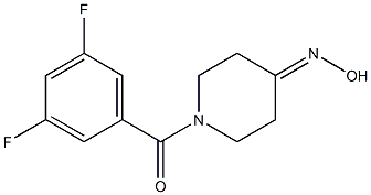 1-(3,5-difluorobenzoyl)piperidin-4-one oxime Struktur