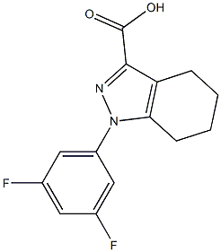 1-(3,5-difluorophenyl)-4,5,6,7-tetrahydro-1H-indazole-3-carboxylic acid Struktur