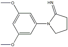 1-(3,5-dimethoxyphenyl)pyrrolidin-2-imine Struktur