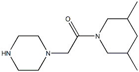 1-(3,5-dimethylpiperidin-1-yl)-2-(piperazin-1-yl)ethan-1-one Struktur