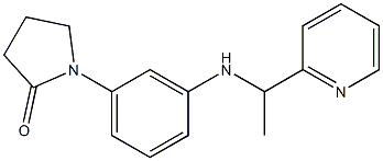 1-(3-{[1-(pyridin-2-yl)ethyl]amino}phenyl)pyrrolidin-2-one Struktur