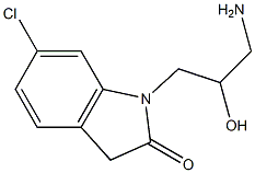 1-(3-amino-2-hydroxypropyl)-6-chloro-2,3-dihydro-1H-indol-2-one Struktur