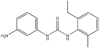 1-(3-aminophenyl)-3-(2-ethyl-6-methylphenyl)urea Struktur