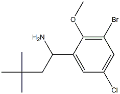 1-(3-bromo-5-chloro-2-methoxyphenyl)-3,3-dimethylbutan-1-amine Struktur