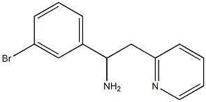 1-(3-bromophenyl)-2-(pyridin-2-yl)ethan-1-amine Struktur