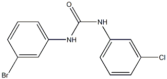 1-(3-bromophenyl)-3-(3-chlorophenyl)urea Struktur