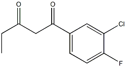 1-(3-chloro-4-fluorophenyl)pentane-1,3-dione Struktur