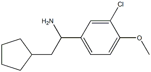 1-(3-chloro-4-methoxyphenyl)-2-cyclopentylethan-1-amine Struktur