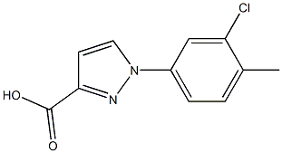 1-(3-chloro-4-methylphenyl)-1H-pyrazole-3-carboxylic acid Struktur