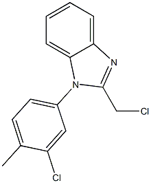 1-(3-chloro-4-methylphenyl)-2-(chloromethyl)-1H-1,3-benzodiazole Struktur