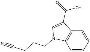 1-(3-cyanopropyl)-1H-indole-3-carboxylic acid Struktur